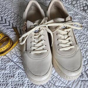 Alegria Averie Cream Sneaker Platform Tan Zippers 41 US 10.5-11 EUC